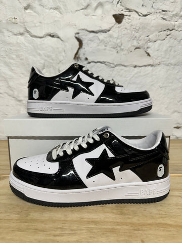 Bapesta Black White Sz 9