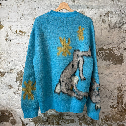 Marni Angel Mohair Crewneck Blue Sz M (48)