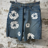 Denim Tears White CW Blue Denim Shorts Sz M