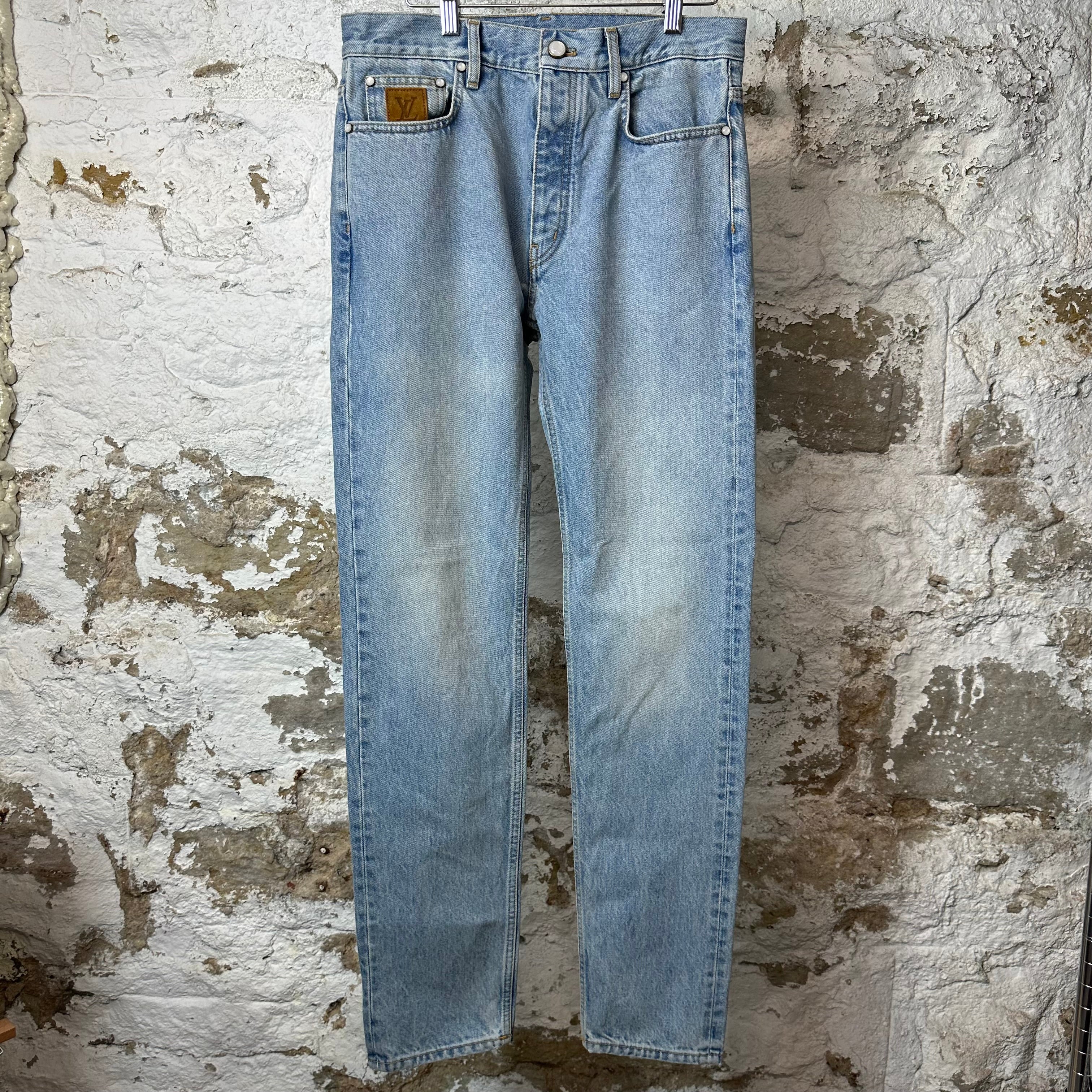 Louis Vuitton Slim Fit Light Blue Denim Jeans Sz 30
