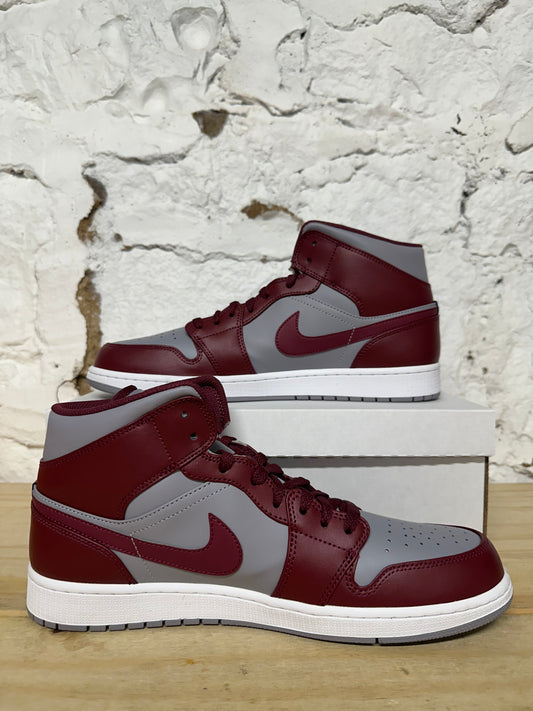 Air Jordan 1 Mid Cherrywood Red Sz 13