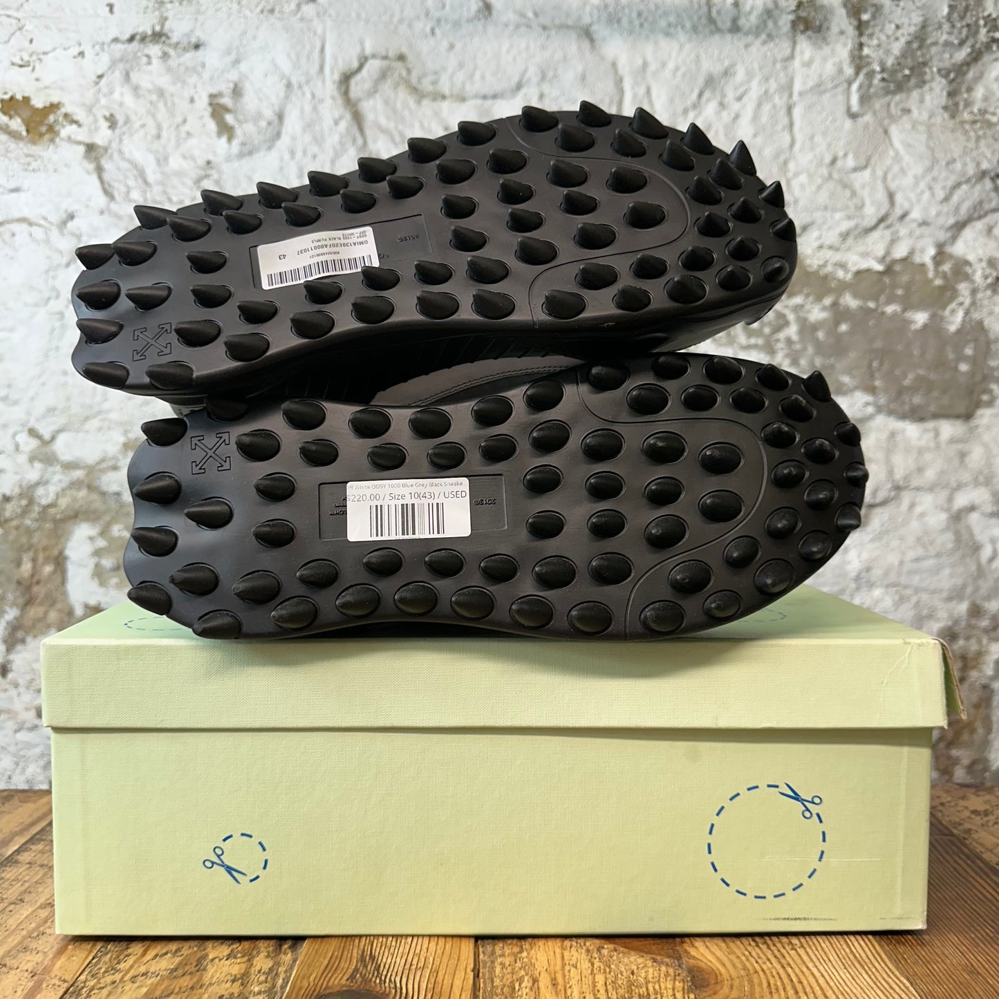 Off-White ODSY 1000 Blue Grey Black Sneaker Sz 10 (43)