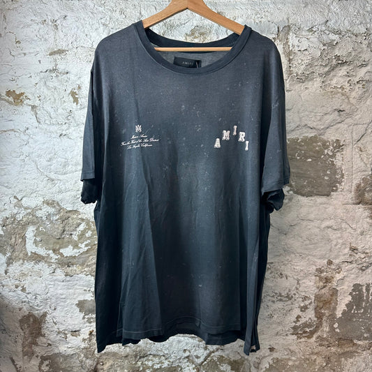 Amiri Cracked White Spell Black T-Shirt Sz XXXL