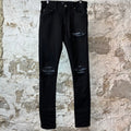 Amiri MX1 Blue Black Woven Black Denim Jeans Sz 30