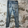 Amiri Black Varsity Logo Blue Denim Jeans Sz 34