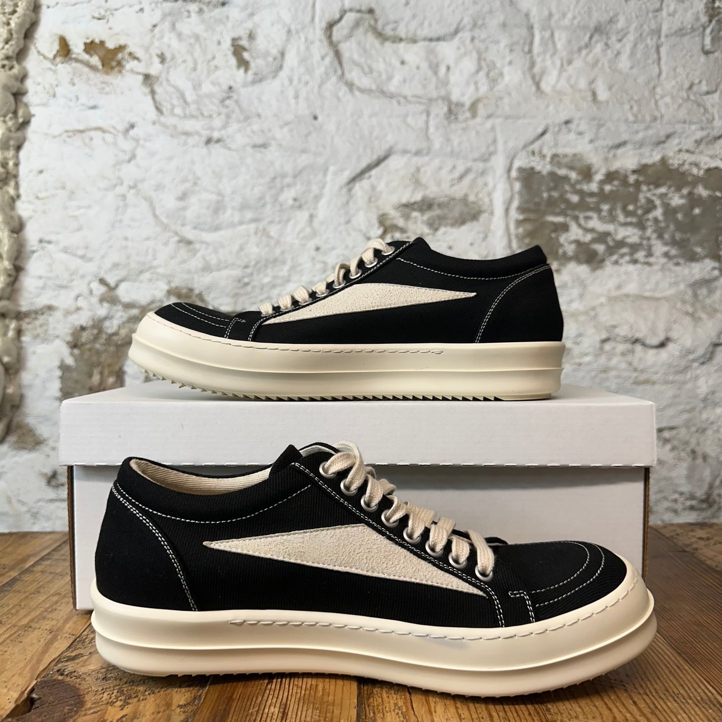 Rick Owens DRKSHDW Vintage Black Milk Sneaker Sz 8 (41)