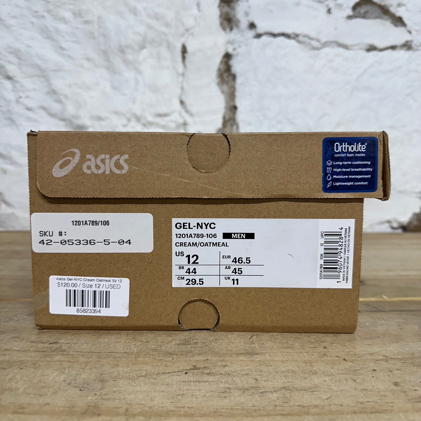 Asics Gel-NYC Cream Oatmeal Sz 12