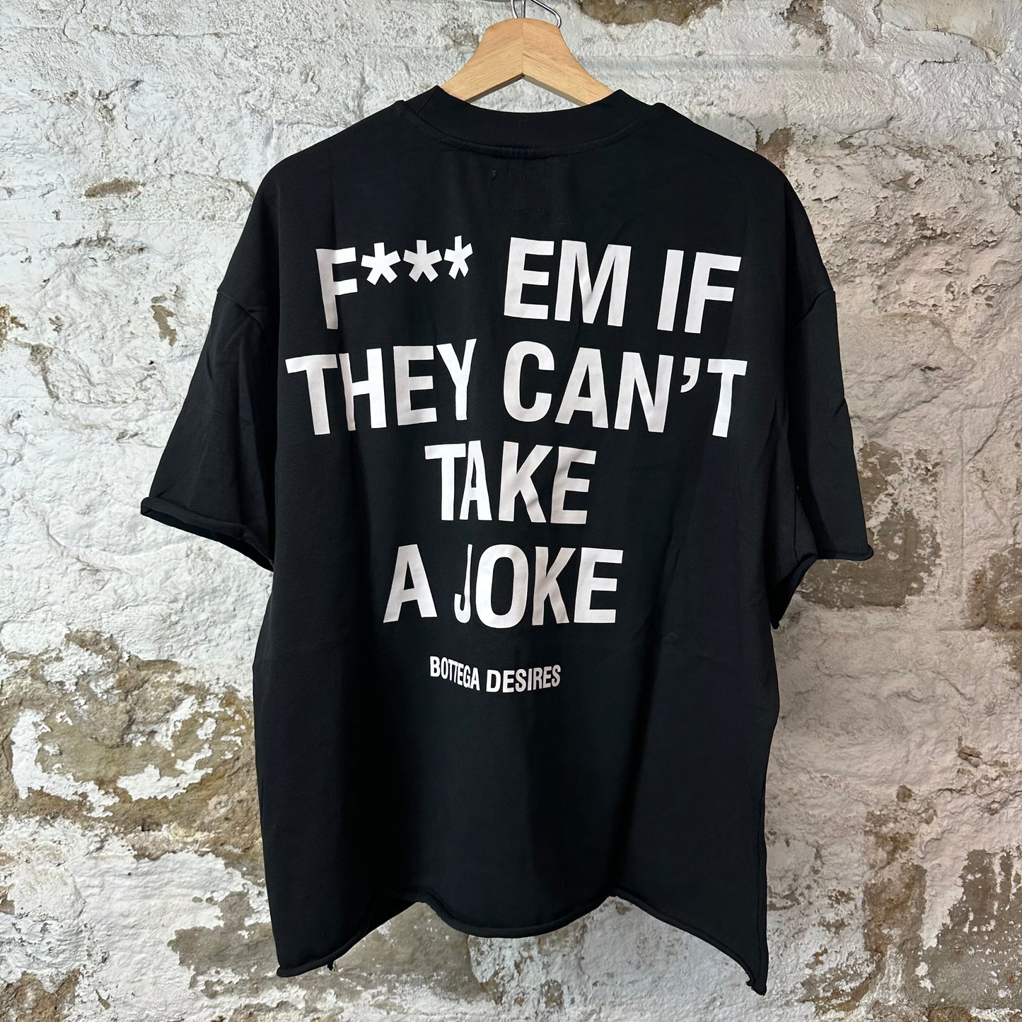 Bottega Desires Fuck Em Black T-Shirt Sz L