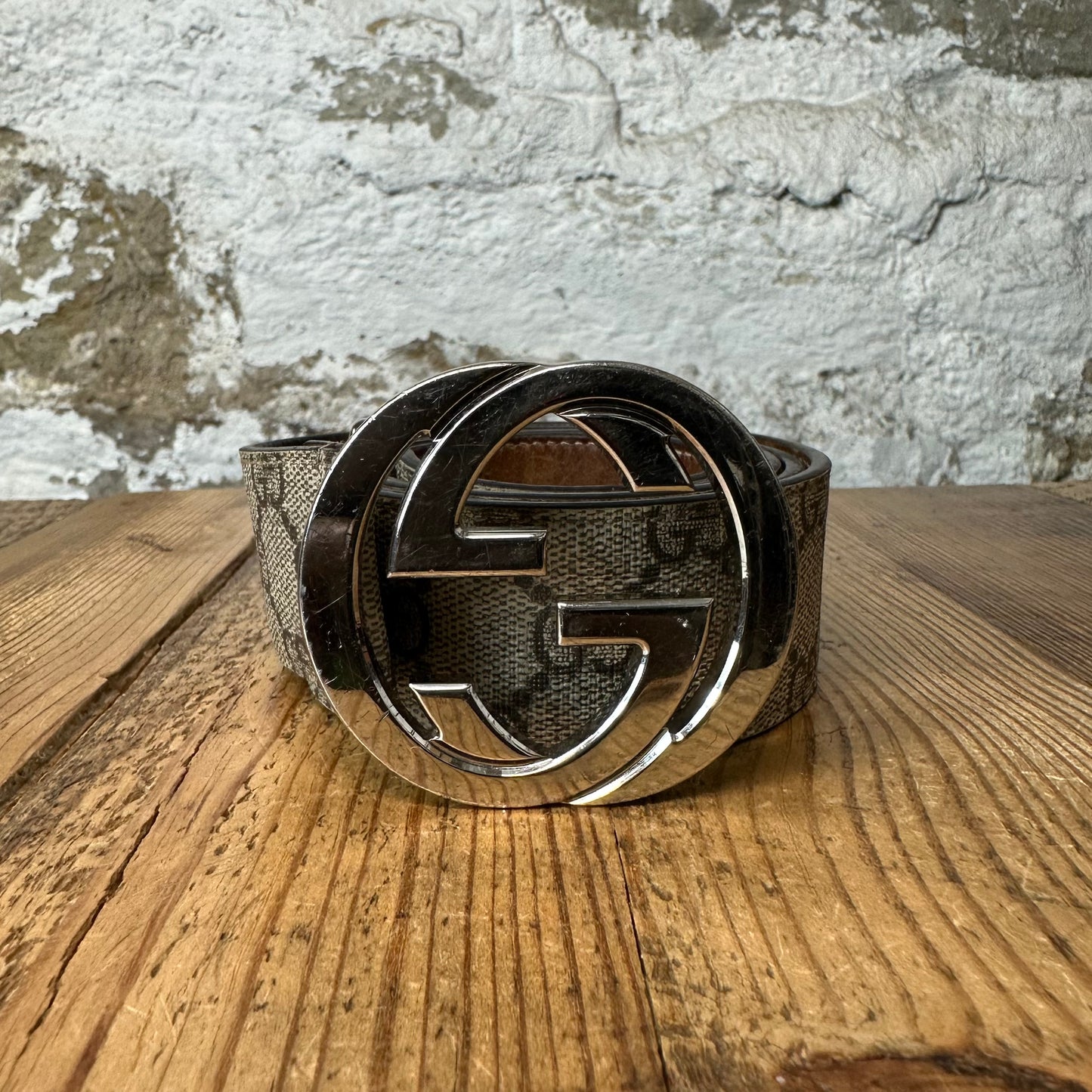 Gucci Beige GG Monogram Belt Sz (115/46)