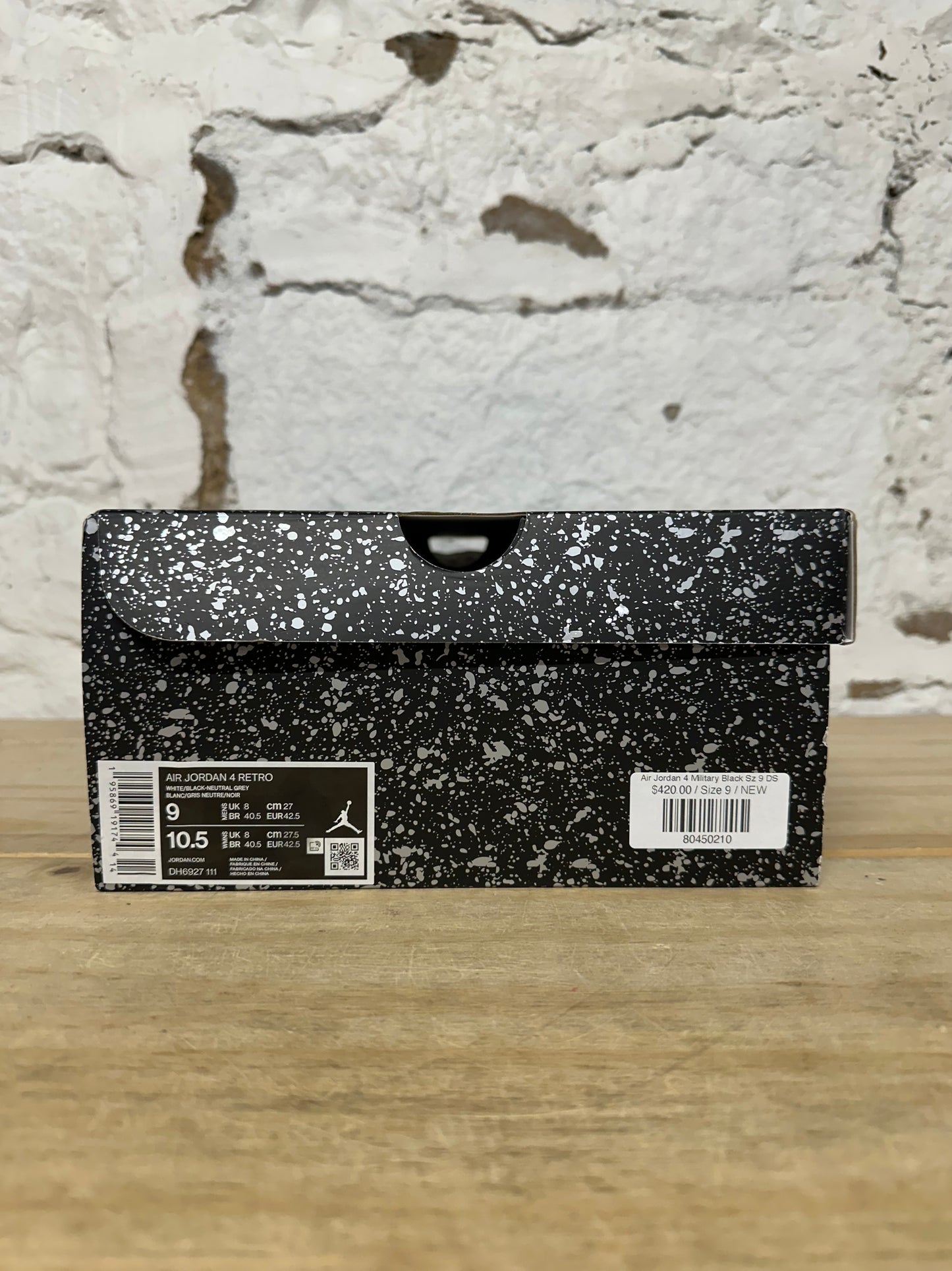 Air Jordan 4 Military Black Sz 9 DS