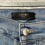 Amiri MX1 Multicolor Flannel Blue Denim Jeans Sz 30