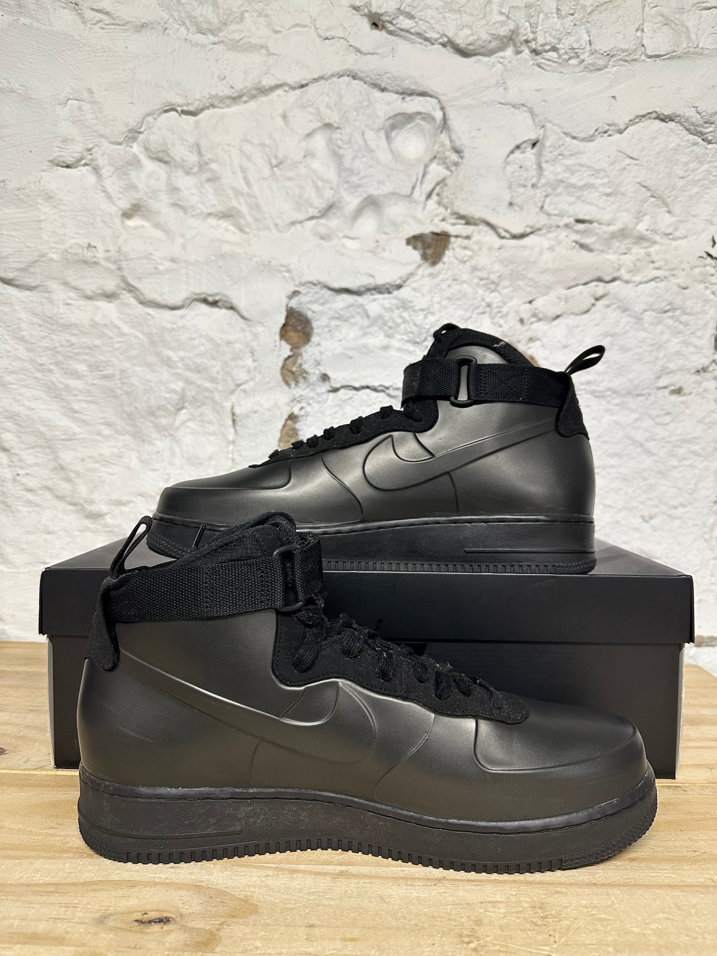 Nike Air Force 1 Foamposite Cup Triple Black Sz 12