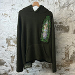 Who Decides War Green Knit Hoodie Sz XS