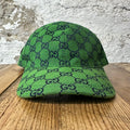 Gucci Green Monogram Hat Sz XXL