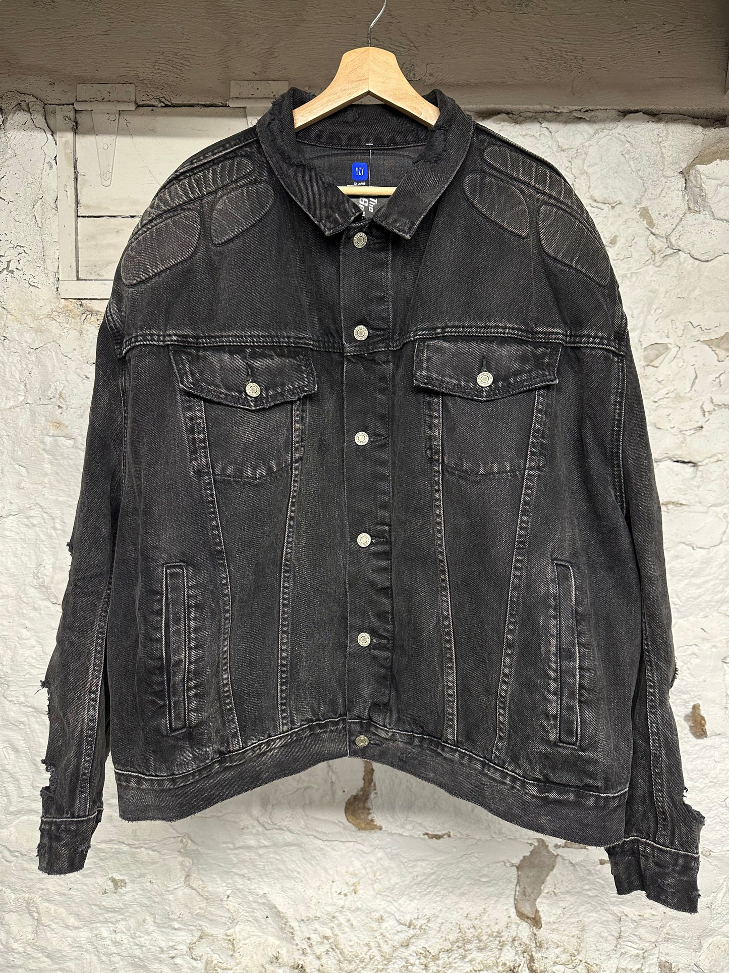 Yeezy Gap Balenciaga Padded Denim Jacket Sz XXL