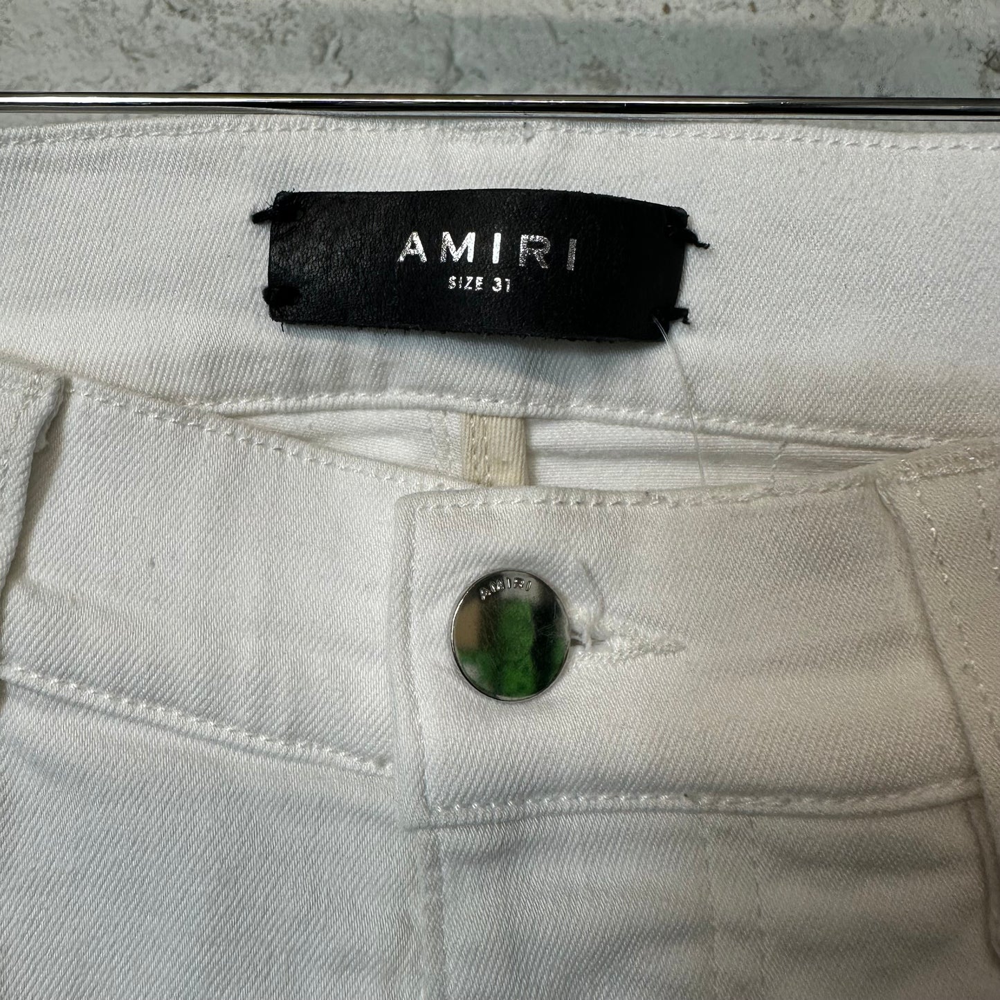 Amiri MX1 Black Paisley White Denim Jeans Sz 31