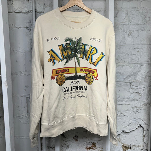 Amiri 80 Proof Palm Tree Crewneck Sz M