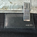 Amiri MX1 Blue Black Woven Black Denim Jeans Sz 30