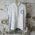 Chrome Hearts Horseshoe White Pullover Hoodie Sz S