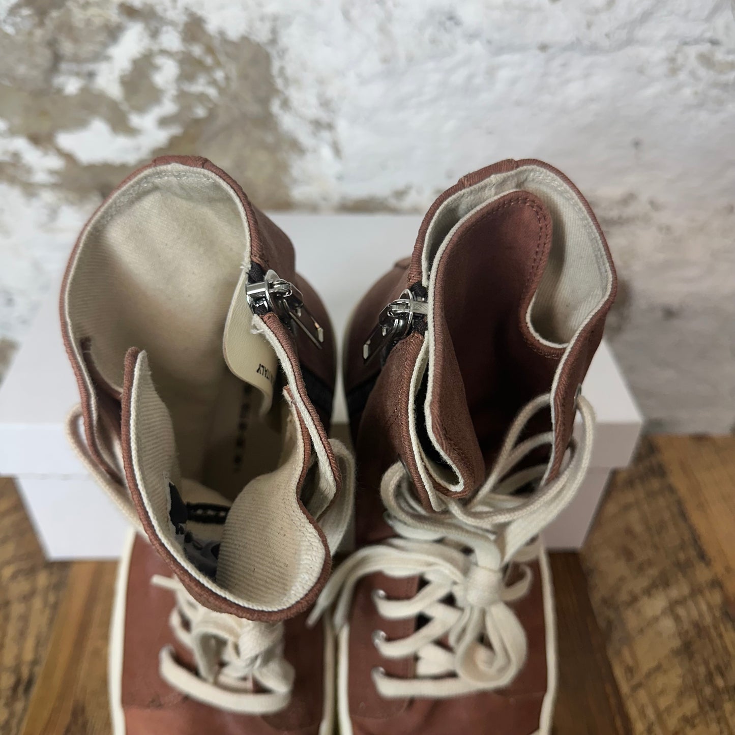 Rick Owens High Concordians Milk Sneaker Sz 8 (41)