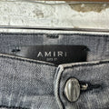 Amiri Army Stencil Grey Denim Jeans Sz 31