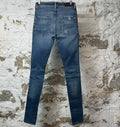 Amiri Knee Hole Plain Dark Blue Denim Jeans Sz 29