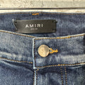 Amiri Purple Old English Dark Blue Denim Jeans Sz 34