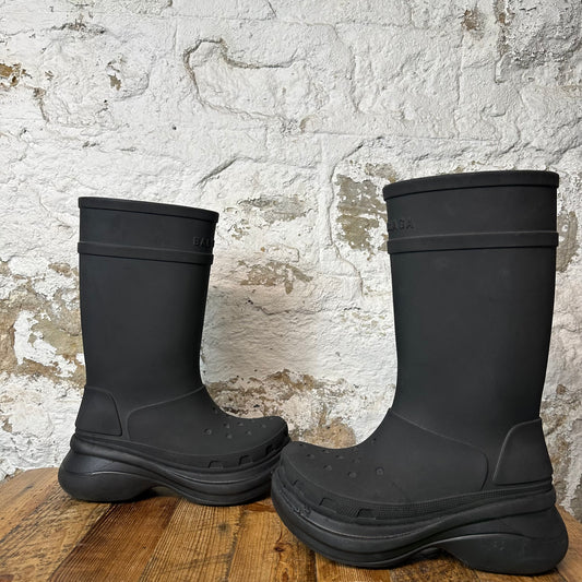 Balenciaga Croc Boot Black Sz 9 (42) No Box