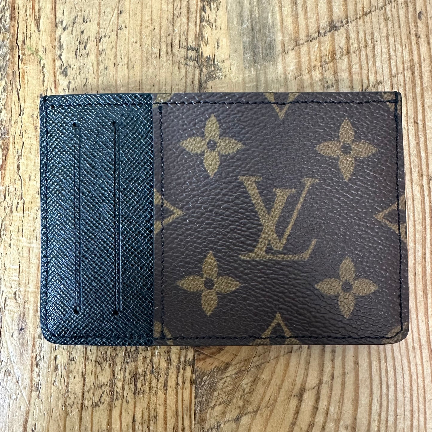 Louis Vuitton Black Brown Monogram Neo Card Holder W/ Box