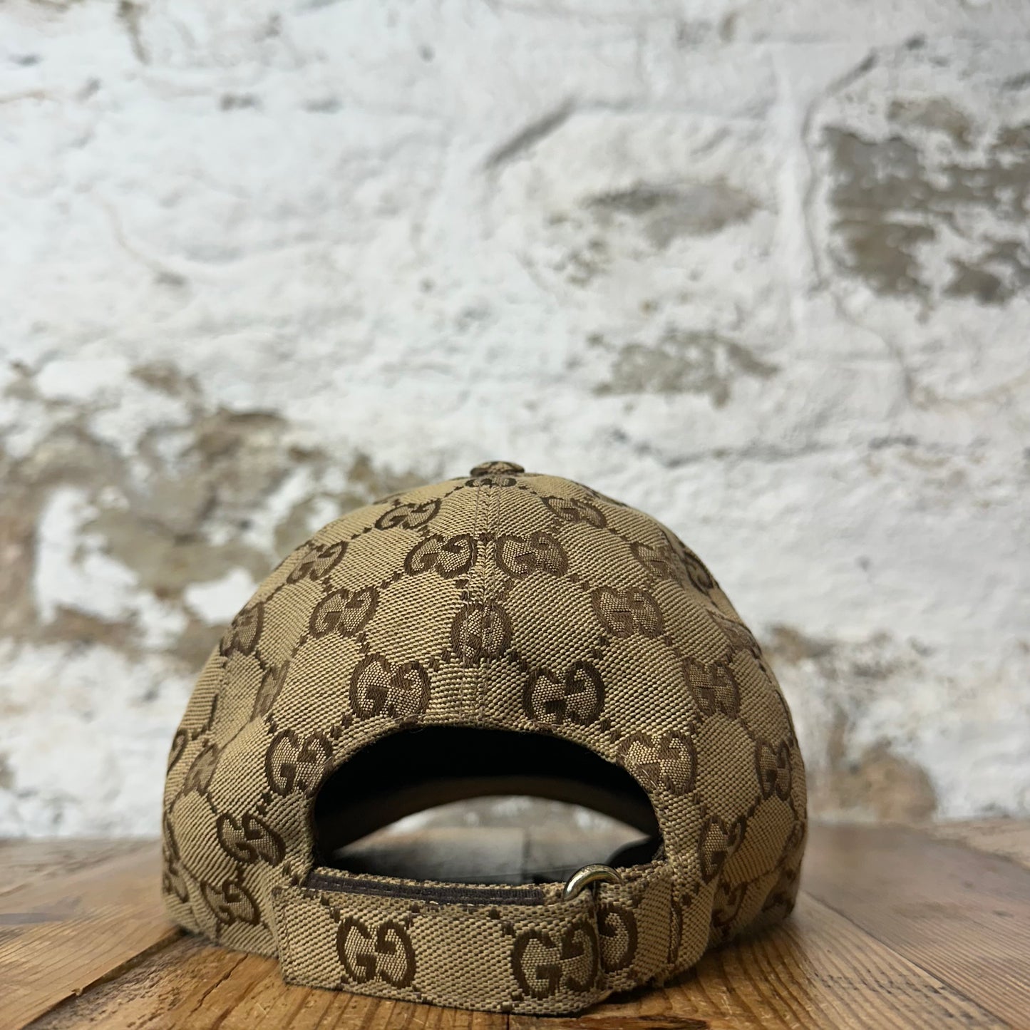 Gucci Brown GG Monogram Circle Logo Hat