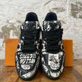 Louis Vuitton Black White Comic Trainer Sneaker Sz 8.5 (7LV)