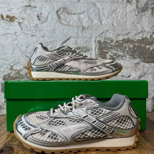 Bottega Veneta Silver White Orbit Sneaker Sz 9 (42)