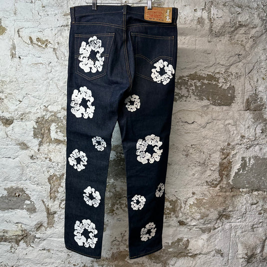 Denim Tears White CW Dark Blue Denim Jeans Sz 32