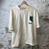Rhude Green Abstract Logo T-shirt Cream Sz M