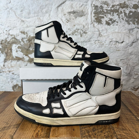 Amiri White Skeleton Black White High Sz 12 (45)