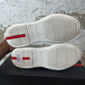Prada Americas Cup Triple White Leather Sneaker Sz 9.5