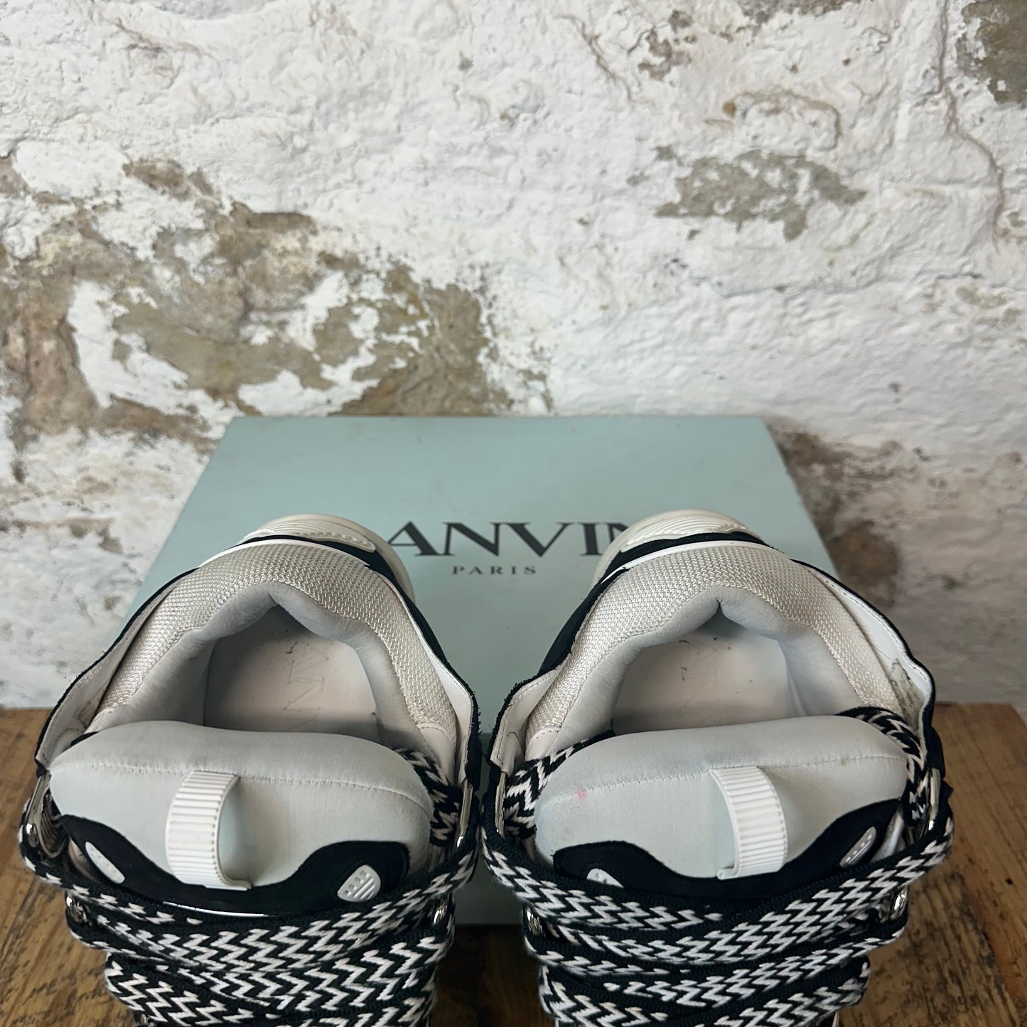 Lanvin Curb Black White Sneaker Sz 9 (42)