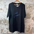 Saint Laurent Blue Script Black T-Shirt Sz L