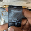 Amiri MX1 Black Leather Blue Denim Jeans Sz 34