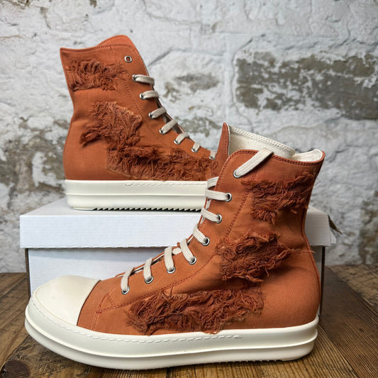 Rick Owens High Slashed Orange Milk Sneaker Sz 10 (43)