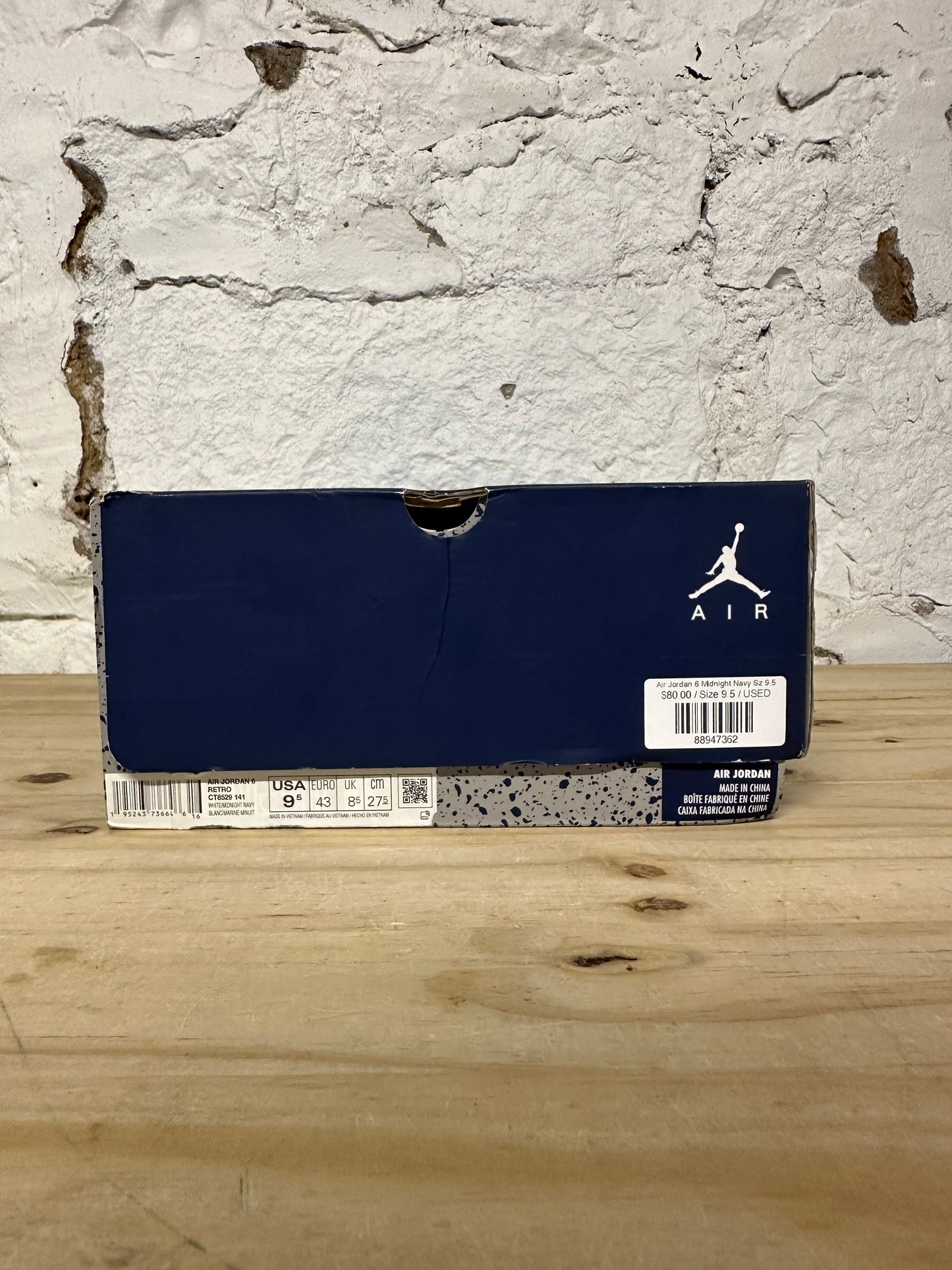 Air Jordan 6 Midnight Navy Sz 9.5