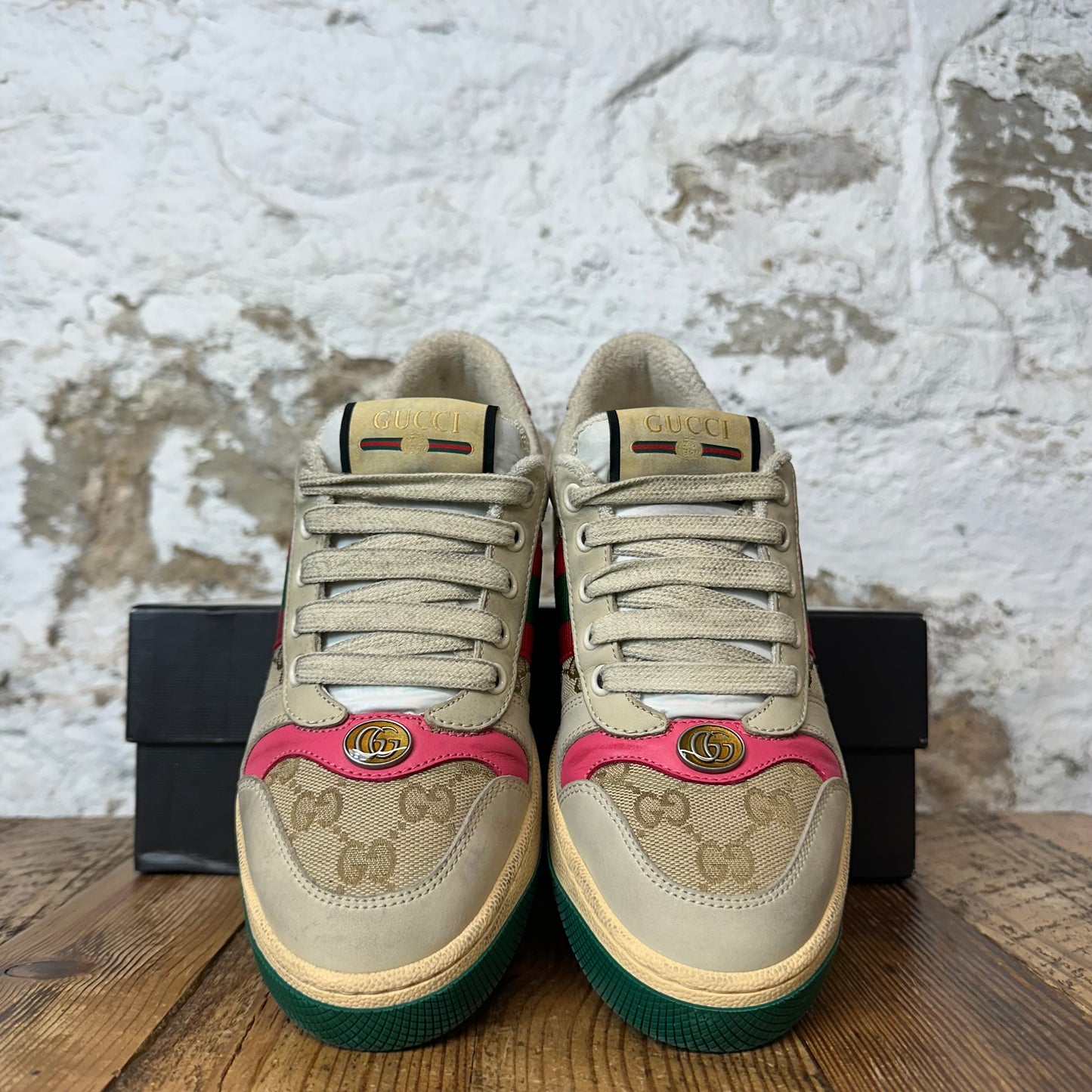Gucci Beige Screener Sneaker Sz 4.5 (36.5)
