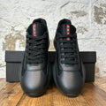 Prada Americas Cup Nero Leather Sneaker Sz 8 DS