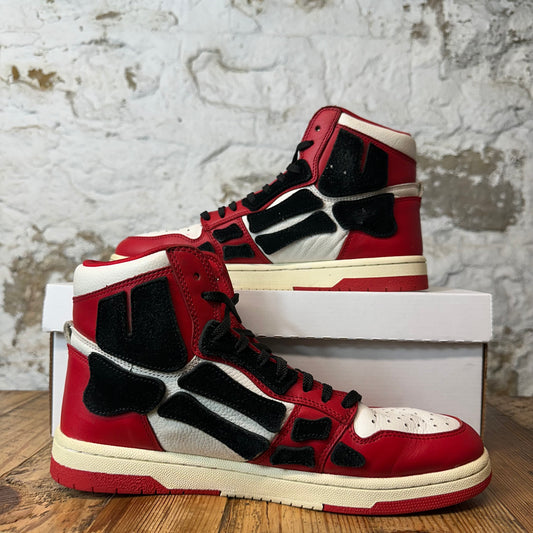 Amiri High Black Skeleton Red White Sneaker Sz 9 (42)