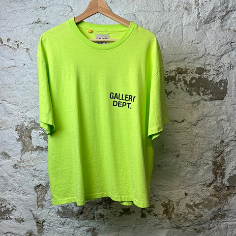 Gallery Dept Neon Green T-shirt Sz XL DS