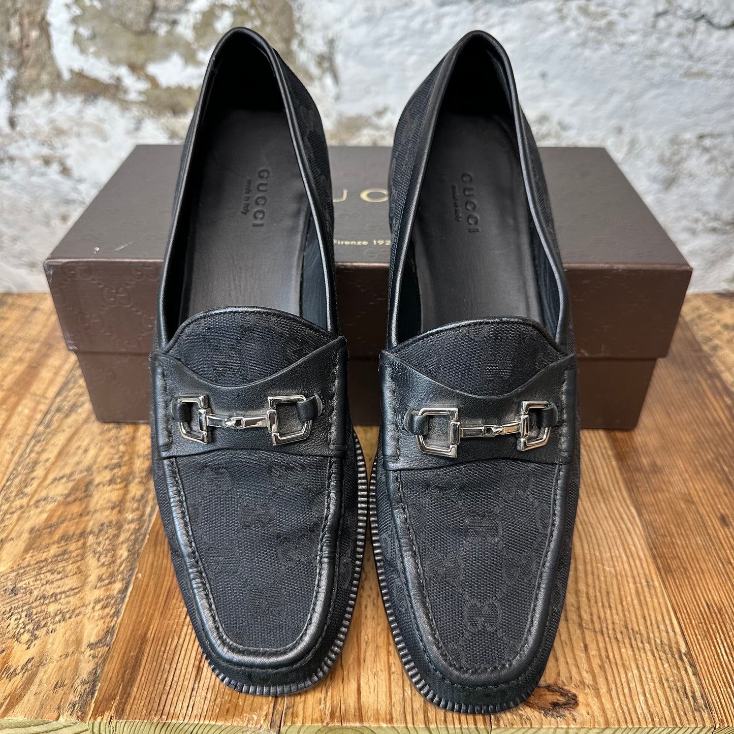 Gucci Microembossed Canvas Loafer Sz 6.5 (39.5)