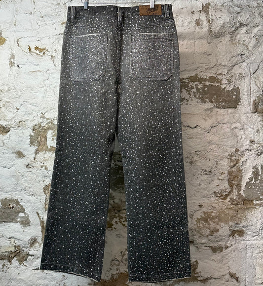 Birth Of Royal Child Diamond Grey Denim Jeans Sz L