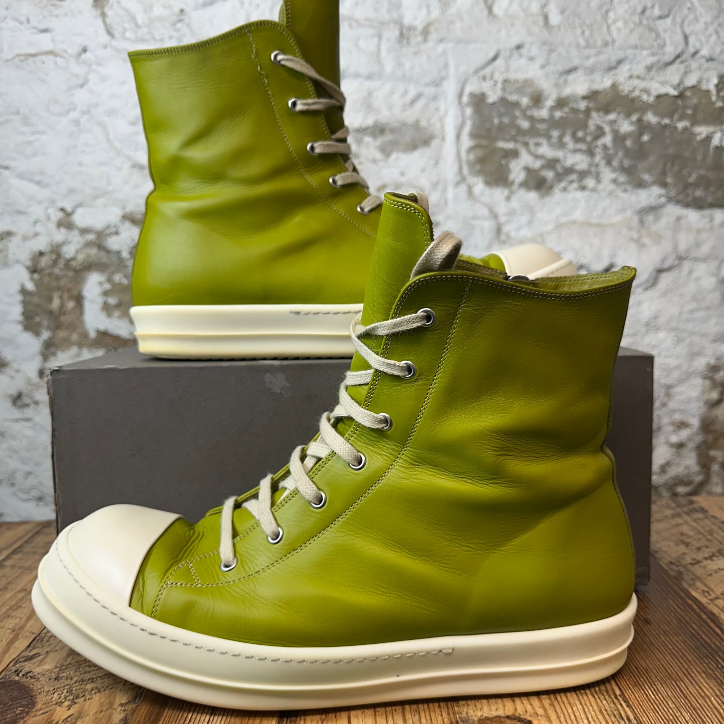 Rick Owens High Luxor Acid Milk Sneaker Sz 15 (48)