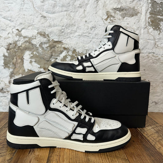 Amiri High White Skeleton Black White Sneaker Sz 11 (44)