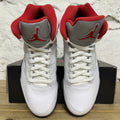 Air Jordan 5 Fire Red Silver Tongue (2020) Sz 9